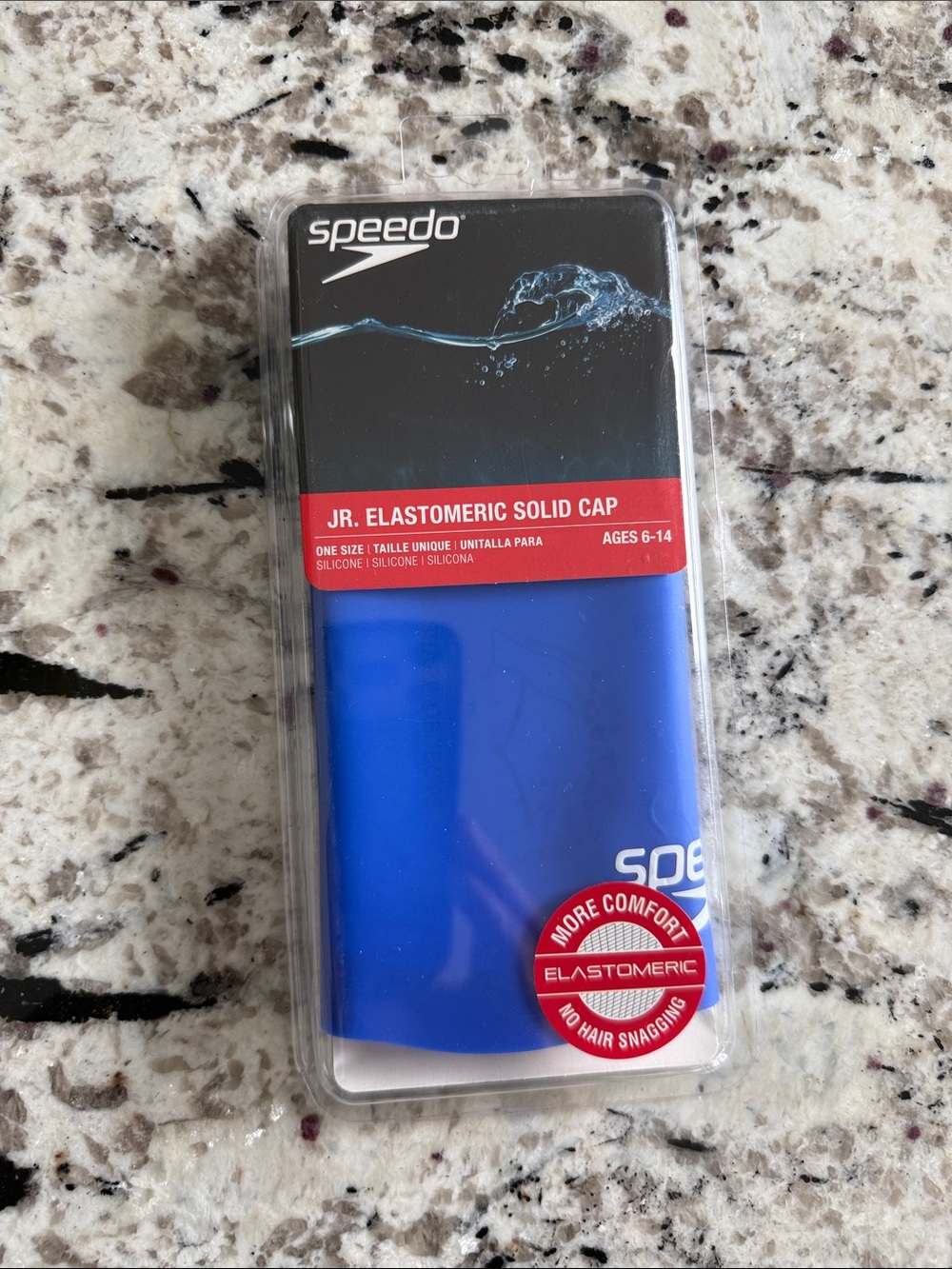 Speedo Junior Elastomeric Swim Cap - Blue